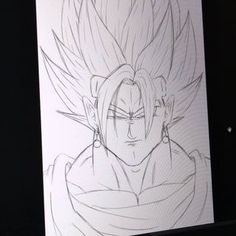 a drawing of gohan from dragon ball