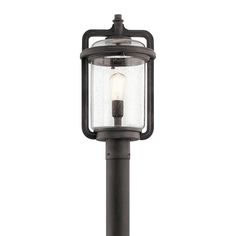 The 19.75in. Andover 1-light outdoor post mount in Weathered Zinc from the Andover collection draws its design inspiration from vintage C-clamps, an iconic necessity of the industrial era and still in use today. Kichler Andover 19.75-in Weathered Zinc Transitional Outdoor Light Post Lantern | 49869WZC Vintage Western Style, Light Post, Industrial Inspiration, Lantern Post, Kichler Lighting, Outdoor Post Lights, Seeded Glass, Post Lights, Lowes Home Improvements