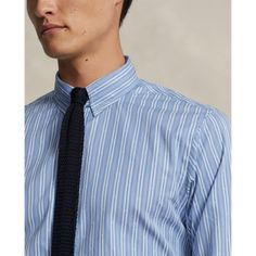 This striped shirt is crafted with breathable lightweight cotton and features a tab collar that highlights a tie knot by raising it up. At the right hem the iconic Polo Pony adds a signature touch. Classic Ralph Lauren Dress Shirt For Business, Ralph Lauren Striped Shirt For Spring, Classic Ralph Lauren Business Dress Shirt, Ralph Lauren Fitted Striped Shirt, Ralph Lauren Cotton Dress Shirt For Formal Occasions, Formal Cotton Dress Shirt By Ralph Lauren, Ralph Lauren Formal Cotton Dress Shirt, Ralph Lauren Cotton Formal Dress Shirt, Polo Pony