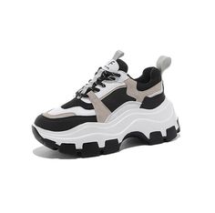 Chunky Thick Sole Snickers - All Things Rainbow Chunky Platform Sneakers, Dad Shoe, Comfortable Running Shoes, Mesh Heels, Black And White Shoes, Chunky Shoes, Dad Shoes, Casual Running Shoes, Breathable Sneakers