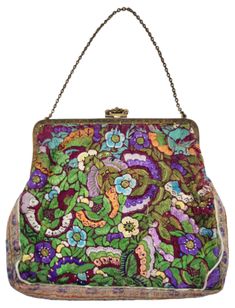 (eBay) Find many great new & used options and get the best deals for 1930's ANTIQUE Ladies Multicolor Floral Purse Handbag at the best online prices at eBay! Free shipping for many products! Vintage Floral Embroidery Bags For Formal Occasions, Vintage Handbags 1920s, Vintage Bags With Floral Embroidery For Daily Use, Antique Embroidered Evening Bags, 1930s Purse, Ebay Jewelry, Embroidered Purse, Jewelry Clothing, Favorite Purse