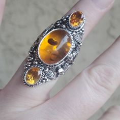 Brand New Handmade Oversized Baltic Amber And Citrine Silver Butterfly Statement Ring. Size 7.25 925 Stamped New To Poshmark? Use Referral Code Kimberlyn222 To Receive $10. Ring Color, Silver Butterfly, Baltic Amber, Ring Size 7, Womens Jewelry Rings, Statement Ring, Citrine, Statement Rings, 925 Silver