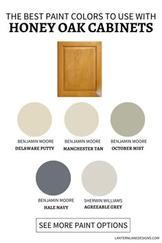 the best paint colors to use with honey oak cabinets