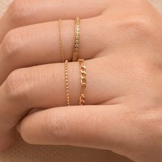 Cable Link Chain Ring is made of 14K Solid Gold that you can wear them everyday everywhere. As essential as your morning coffee. This ring is great alone by itself, or you can mix and match with our other stacking rings. The shiny finish and minimal style make it a must-have to complete any fashionable look. Shine bright whenever you wear it. Delicate and timeless Affordable Luxury Jewelry. The beautiful piece perfect for giving to a special someone or as a gift for yourself. DETAILS Sold by pie Forward Helix Earrings, Homecoming Outfit, Permanent Jewelry, Daith Earrings, Minimal Ring, Forward Helix, Conch Earring, Flat Back Earrings, Daith Piercing