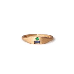 Modernist Signet Ring - Emerald, Sapphire Modernist Art, Green Topaz, Ring Emerald, Contemporary Jewelry, Deep Green, Signet Ring, Ring Designs, Topaz, Emerald