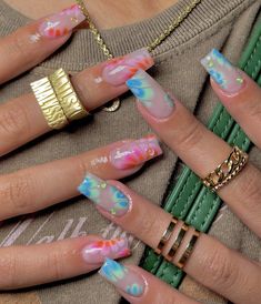 Nail Sunny, Square Acrylic Nails, Pretty Acrylic Nails