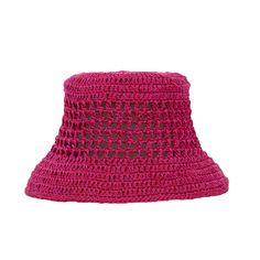 The Sak Lanie Bucket Hat - |Hand Crochet - Pinkberry| Summer Yarn Bucket Hat One Size, Yarn Bucket Hat For Summer, One Size, Summer Crochet Hat One Size In Yarn, One Size Summer Crochet Hat, One Size Crochet Yarn Hat For Summer, Trendy Crochet Sun Hat For Vacation, Trendy Crochet Hat For Beach, Made Of Yarn, Trendy Crochet Bucket Hat For Summer, Casual Crochet Lace Hat For The Beach