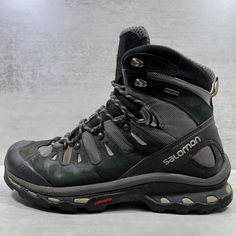 Salomon Quest 4d 2 Gtx Gore-Tex Waterproof Hiking Boots - Men's Size 9 - Gray Black This Item Is Pre-Owned. Please Take A Close Look At The Photos As They Reflect The Item's Exact Condition. If There's Anything Notable, It Will Be Described Below Or Shown In The Pictures. Salomon Boots, Salomon Shoes, Waterproof Hiking Boots, Gore Tex, Boots Men, Hiking Boots, Black Gray, Men's Shoes, Black And Grey