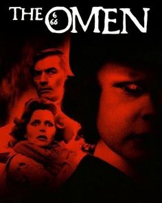 the omen movie poster with two people