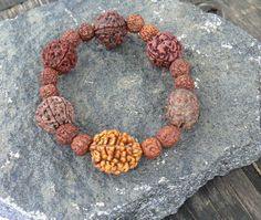 Rudraksha bracelet Meditation mala for men Shiva bracelet | Etsy Spiritual Gemstone Beads Bracelet For Festivals, Hand-strung Bracelets For Rituals And Festivals, Traditional Bracelets With Natural Stones For Meditation, Spiritual Beaded Bracelets For Festivals, Spiritual Beaded Bracelets For Rituals, Spiritual Festival Bracelets, Spiritual Brown Bracelet For Rituals, Spiritual Brown Beaded Bracelets, Brown Bracelets For Meditation And Festivals