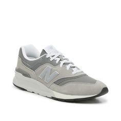 New Balance-997H Sneaker - Men's The 997H sneaker by New Balance looks versatile with its heritage-modern design. This fabric sneaker offers you lightweight comfort and support with Encap Reveal midsole technology that merges lightweight foam with a split-detail polyurethane rim. Rubber pods in the sole delivers reliable traction. Gray Athletic Fit Sneakers, Durable, Gray New Balance Outdoor Sneakers, New Balance Gray Running Shoes With Vibram Sole, New Balance Gray Lace-up Walking Shoes, New Balance Gray High-top Sneakers With Cushioned Footbed, New Balance 997h, New Wardrobe, New Balance, Split