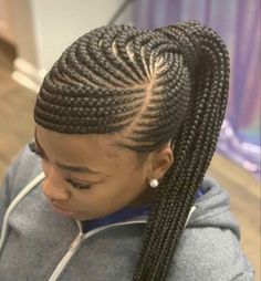 Hairstyles For African Women, Feed In Braids Ponytail, Cornrow Ponytail