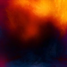 an orange and blue abstract painting