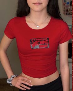 cropped, stretchy, and comfortable red crop top  machine washable  custom designed by me Red Crop Top, Graphic Tees Women, Simple Style, Womens Clothing Tops, Tie Dye, Custom Design, Graphic Tees, Crop Tops, T Shirts For Women