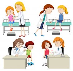 people at the hospital on white background - miscellaneous objects / items that can be found in this image