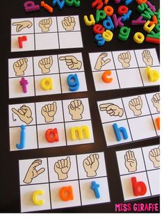 the letters and numbers are made with magnets to help children learn how to use them