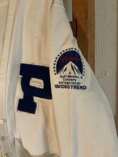 vintage paramount pictures gulf western 80s varsity sweater jacket l/xl | eBay Varsity Sweater, Paramount Pictures, Sweater Jacket, Overalls, Felt, Fashion Outfits