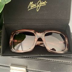 Brand New Maui Jim’s New Style, Perfect For Summer Luxury Pink Sunglasses With Uva Protection, Pink Tinted Sunglasses For Formal Occasions, Formal Pink Tinted Sunglasses, Elegant Pink Glass Sunglasses, Luxury Pink Glass Sunglasses, Classic Pink Sunglasses With Uva Protection, Maui Jim Sunglasses, Maui Jim, Sunglasses Brand