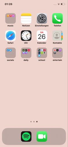 an iphone screen with various icons on it