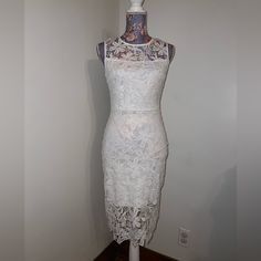 Bundle & Save (Pay Same Shipping Fee For Multiple Items) New To Poshmark? Sign Up With My Invite Code Penelope2220 For $10 Off Your First Purchase! Fitted Sleeveless Lace Dress With Lace Patchwork, Fitted Sleeveless Dress With Lace Patchwork, Sleeveless Lace Bodice Midi Dress For Wedding, White Sleeveless Lace Dress With Lace Trim, White Lace Sleeveless Dress With Lace Trim, Sleeveless Scalloped Lace Dress, Feminine Sleeveless Midi Dress With Lace Bodice, White Sleeveless Lace Patchwork Dress For Party, White Sleeveless Party Dress With Lace Patchwork