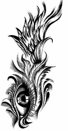 a black and white drawing of a dragon's eye