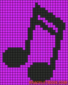 a purple and black cross stitch pattern with an image of a woman's face