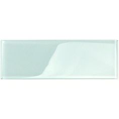 a white glass tile on a white background