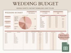 the wedding budget spreadsheet