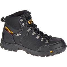 Black Steel Toe Boots, Cat Boots, Composite Toe Work Boots, Leather Work Boots, Basic Boots, Steel Toe Boots, Steel Toe Work Boots, Mid Boots, Work Boots Men