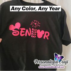 This Disney High School graduation inspired t-shirt features Mickey Mouse and/or Minnie Mouse ears, ready to celebrate the big day. The shirt is perfect for the Grad Night celebration at Disneyland, Disney World's Epcot Center etc. and makes for a great senior picture outfit. Disney High Schools, Grad Shirts, Disney High, Epcot Center, Senior Shirts, Mickey Mouse Minnie Mouse, Senior Picture Outfits, Adventures By Disney, Minnie Mouse Ears