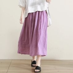 Women's Skirts Summer Linen Skirt GU98406   Organic nature Fabric hand made custom Made #women clothing#womenwinterskirtss#women skirts Skirt Organza, Linen Skirts, Nature Fabric, Winter Skirts, Skirts Summer, Simple Skirt, Fashion Skirts, Organic Nature, Women Skirts