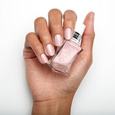 a longwear, blush pink spun with blue undertones. step 1: apply two coats of gel couture color. step 2: apply gel couture top coat. Essie Matter Of Fiction, Essie Gel Couture Swatches, Essie Couture, Cream Nail Polish, Cream Nail, Essie Colors, Couture Nails, Dry Nails Quick, Essie Gel Couture