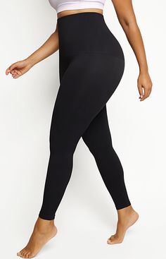 PowerConceal™ Eco-comfort Leggings | Sustainable Leggings | Shapellx Hourglass Body Shape, Apple Body Shapes, Pear Body, Flattering Outfits, Leggings Sale, Recycled Yarn, Small Bust, Working Out, Shapewear