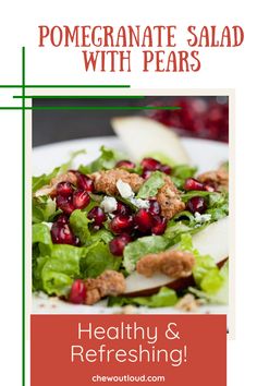 pomegranate salad with pears and feta cheese is an easy way to start the day off right now