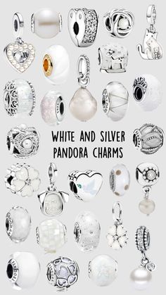 White pandora charms #whitepandoracharms #whitepandora #pandora #pandorabracelcharms #pandorabracelet #pandoracharms #bracletes #white #jewellery Pandora White, White Jewellery, Pandora Accessories, Classy Jewelry, Disney Jewelry