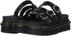 Leather Sandals With Strap Detailing For Spring, Spring Leather Sandals With Strap Detailing, Trendy Strapped Leather Sandals, Leather Strapped Sandals With Buckle Closure, Strapped Leather Sandals With Buckle Closure, Adjustable Leather Sandals With Cross Strap, Adjustable Leather Cross Strap Sandals, Dr Martens Blaire, Slides Women