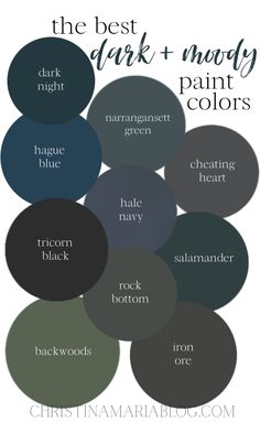 the best dark and moody paint colors