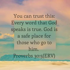 an image with the words you can trust this every word that god speaks is true