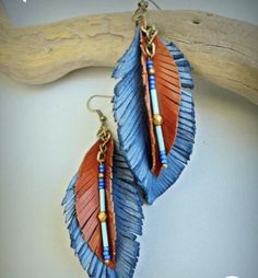 Leather Jewelry Diy, Leather Jewellery, Brown Earrings, Diy Earring, Leather Art, Jewellery Ideas, Product Ideas, Jewelry Boho