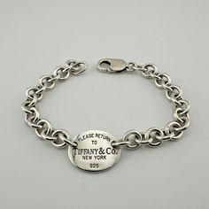 I just added a new item to eBay, Please Return To Tiffany & Co. Sterling Silver Oval Tag Bracelet! #eBay #eBaySeller Sterling Silver Tiffany, Tiffany Charm Bracelets, Tiffany Charm Bracelet, Tiffany And Co Bracelet, Return To Tiffany, The Lobster, Tiffany And Co, Fine Jewelry Bracelets, Buying Jewelry