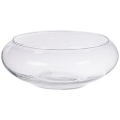 an empty glass bowl on a white background