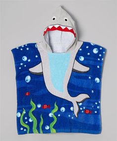 a towel with a shark on it