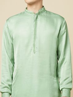 This mint green art silk kurta will instantly give an elegant look.  Made from polyester cotton fabric, this mint green kurta has an embroidered placket, and a mandarin collar. An ideal outfit for traditional & special events.

Size Chart For Men





	
	
					Men's Size Chart
		

		
		
						
				Size Chart For Men
				Custom Size Measurement Guide
			
			
				
				
				Custom Size Measurement Guide
1. Take your measurements at ease…don’t hold your breath!
2. Be a little generous with the measu Silk Kurta, Green Art, Mandarin Collar, Spring Break, Skirt Length, Mint Green, Special Events, Custom Sizing, Comfort Fit