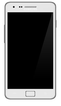 a white cell phone with a black screen