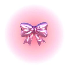 a shiny pink bow on a white background