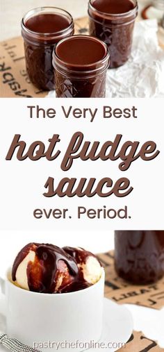 the very best hot fudge sauce ever period is made with only 3 ingredients