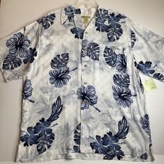 Islander Man Short Sleeve Lightweight Button Down Hawaiian Floral Print Top Sz Large Nwt In New Condition Measurements Can Be Found In Picture Gallery, Please Check For Sizing. Quick Shipping. 5 Star Satisfaction. Make Sure You Check Out My Other Listing 15% Off Off 3 Or More Items White Button-up Hawaiian Shirt For Spring, White Camp Shirt With Button Closure And Relaxed Fit, White Relaxed Fit Camp Shirt With Button Closure, White Hawaiian Shirt With Button Closure For Beach, Classic Beach Camp Shirt Button-up, Classic Button-up Camp Shirt For Beach, Blue Hawaiian Shirt For The Beach, Long Sleeve White Hawaiian Shirt For Vacation, White Long Sleeve Hawaiian Shirt For Vacation