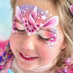 Kid Face Painting Ideas, Barbie Face Painting Ideas, Face Paint Signage, Face Paint Unicorn, Fairy Face Paint Easy For Kids, Face Painting Princess Easy, Unicorn Face Paint, Princes Face Paint Easy, Roses Face Paint