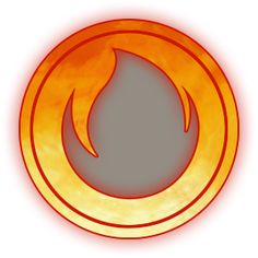 an image of a fire ring with flames in the center on a white background that appears to be red and yellow