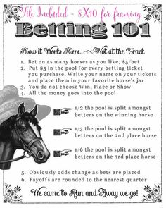 a horse with a hat on it's head and the words bering 101